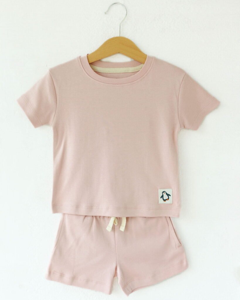 Soft and Stylish Unisex T- shirt & Shorts set ( Pink ) 1 Y to 4 Y