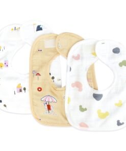 Reversible Muslin and Terry Bib - Assorted 3 Pack - Wonder Tales Combo  NEW