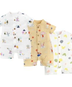 3 Pack Muslin Baby Romper - Wonder Tales Combo (0 months to 18 Months)