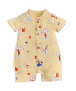 Muslin Baby Romper - Pawsome Beach Day for 0 months to 18 Months