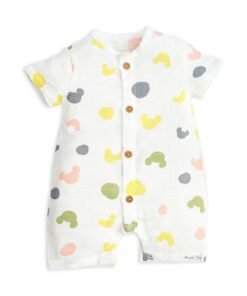 Muslin Baby Romper - Candy Cloud Dots for 0 months to 18 Months