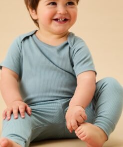 Ribbed Short Sleeve Bodysuit